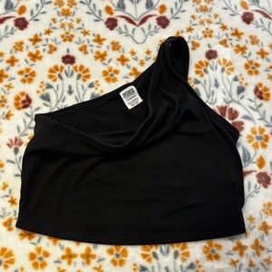 PINK One Shoulder Crop